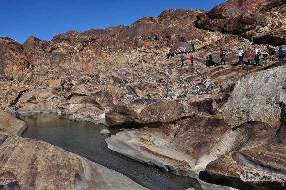 Nosso grupo caminha para o glaciar Viedma, no Parque Nacional Los Glaciares, região de El Chaltén, no sul da Argentina